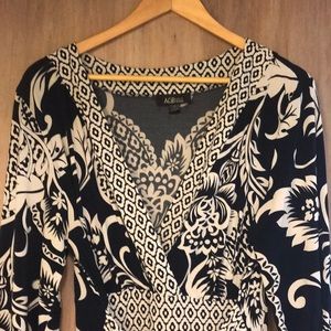 Patterned Dress with Sash